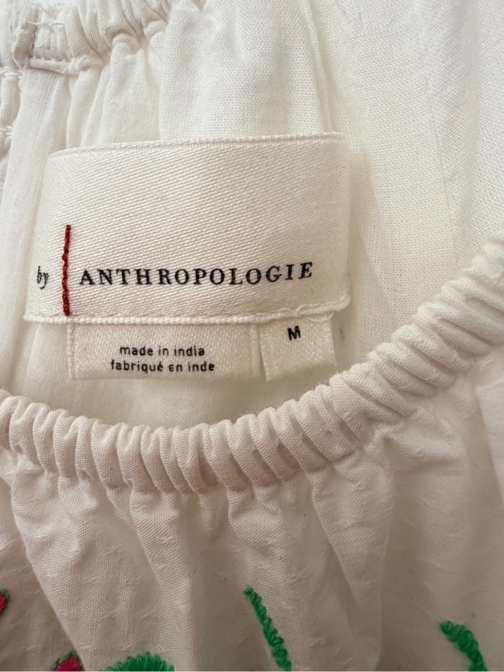 Anthropologie White Maxi Dress with Multicolor Floral Embroidery - Picture 4 of 8